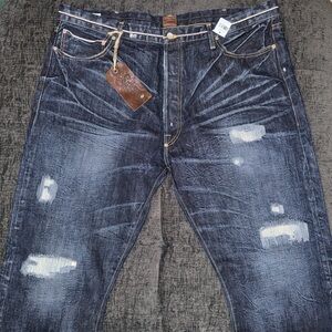 Blue Strivers Row Distressed Jeans